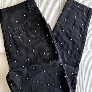 Isabel Marant Black Studded Skinny Jeans